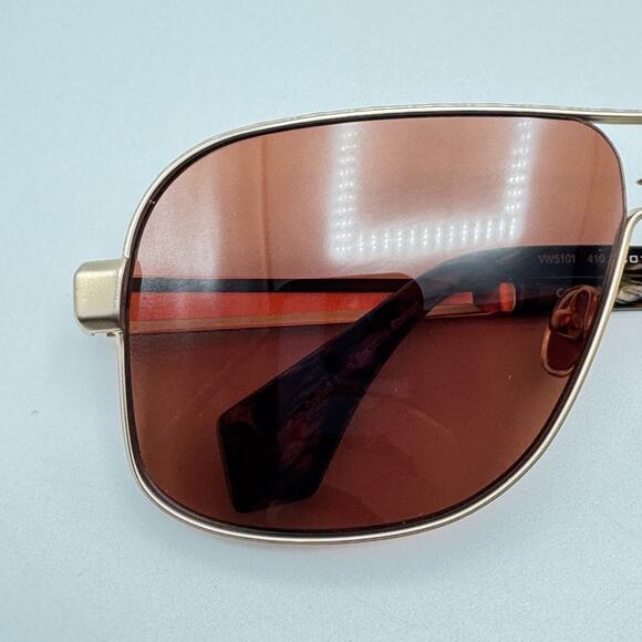 Vivienne Westwood Sunglasses Keith VW5101 410 Matte Gold Aviator Brown Lens 63mm main image 9